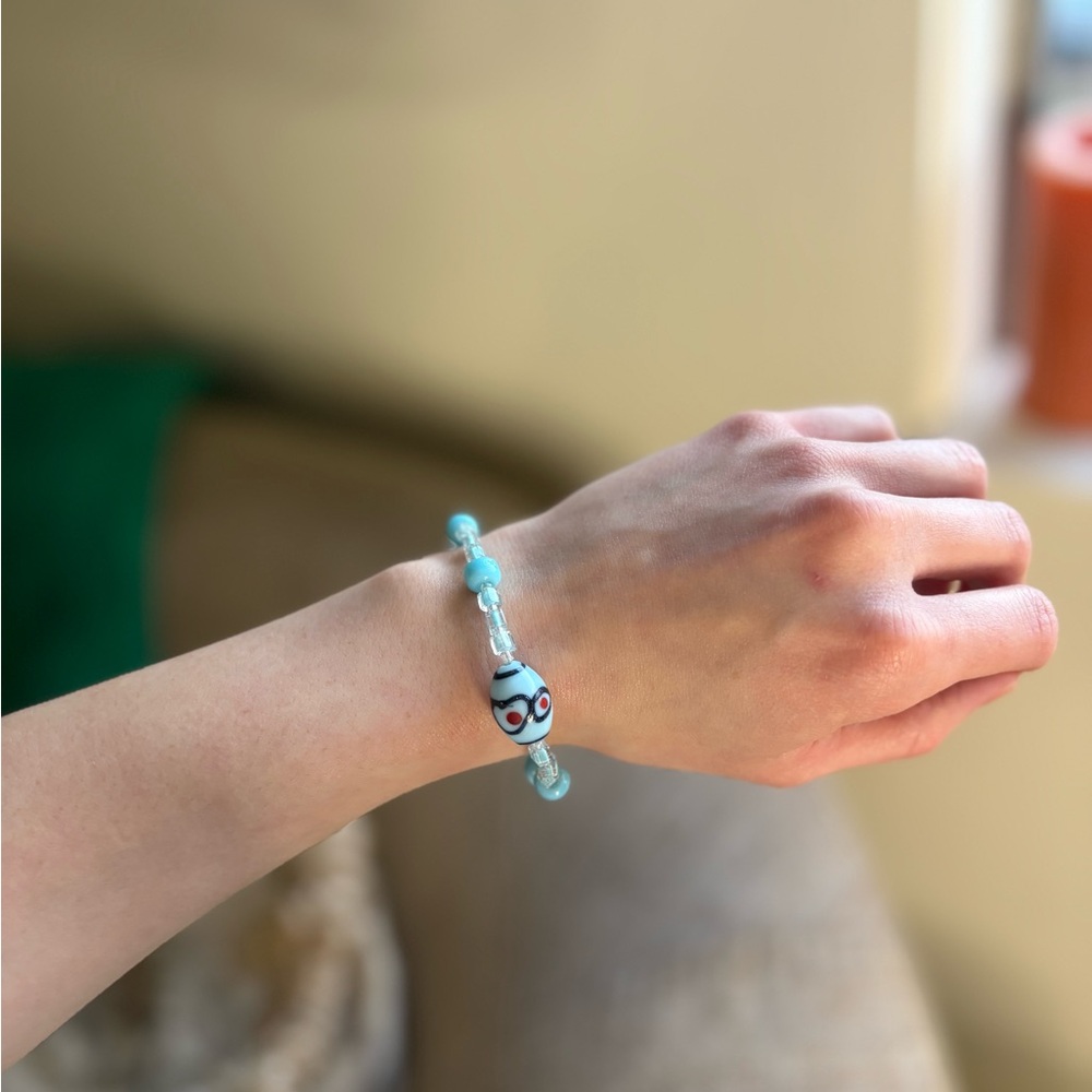 Artsy Blue Beaded Bracelet